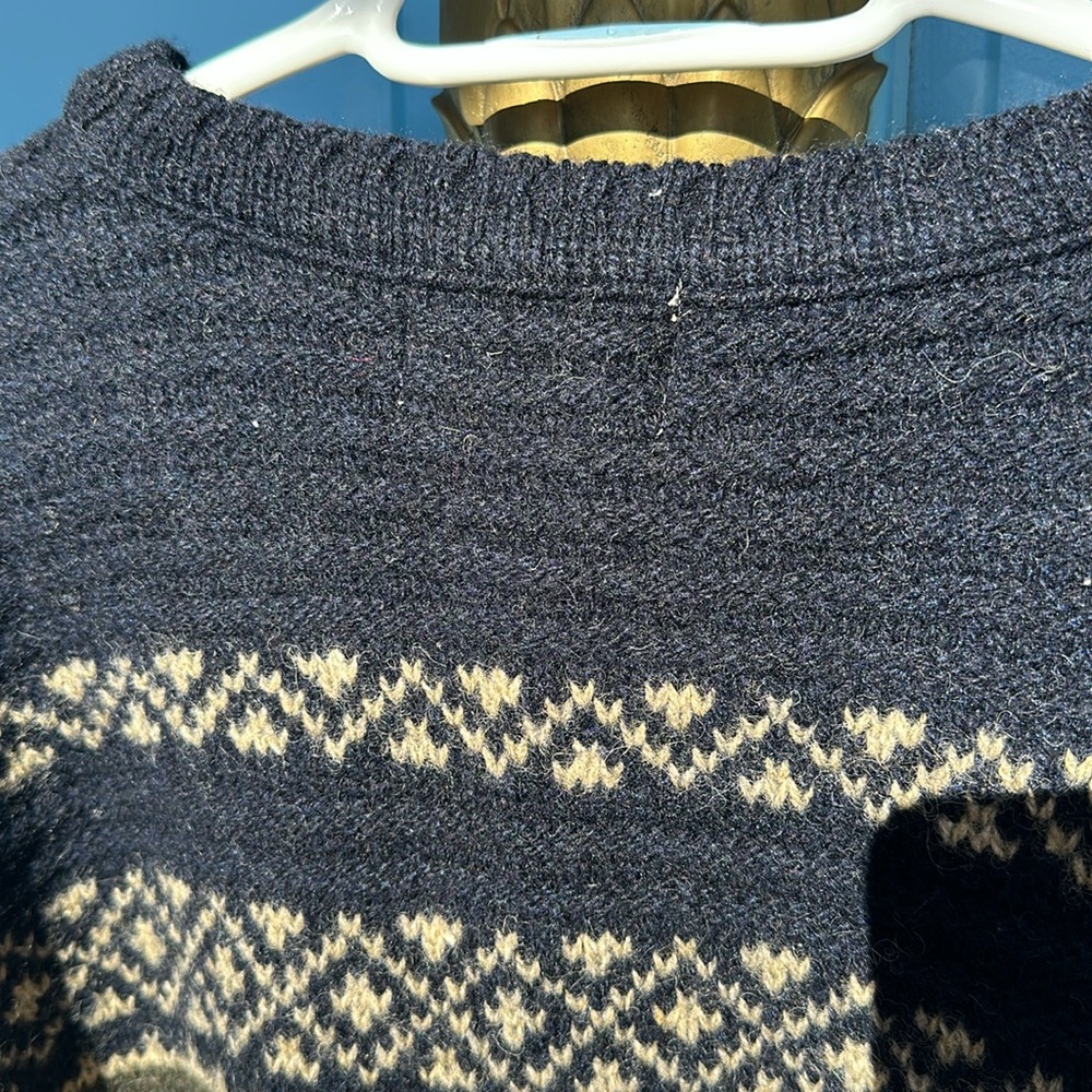 Eddie Bauer Wool Sweater Crewneck Navy size XL - Picture 12 of 14